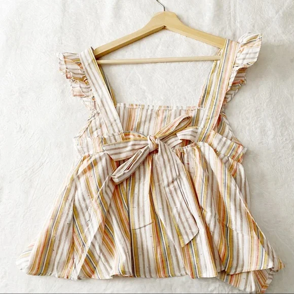 Vintage Style Stripe Babydoll Tank Top - Picture 7 of 10